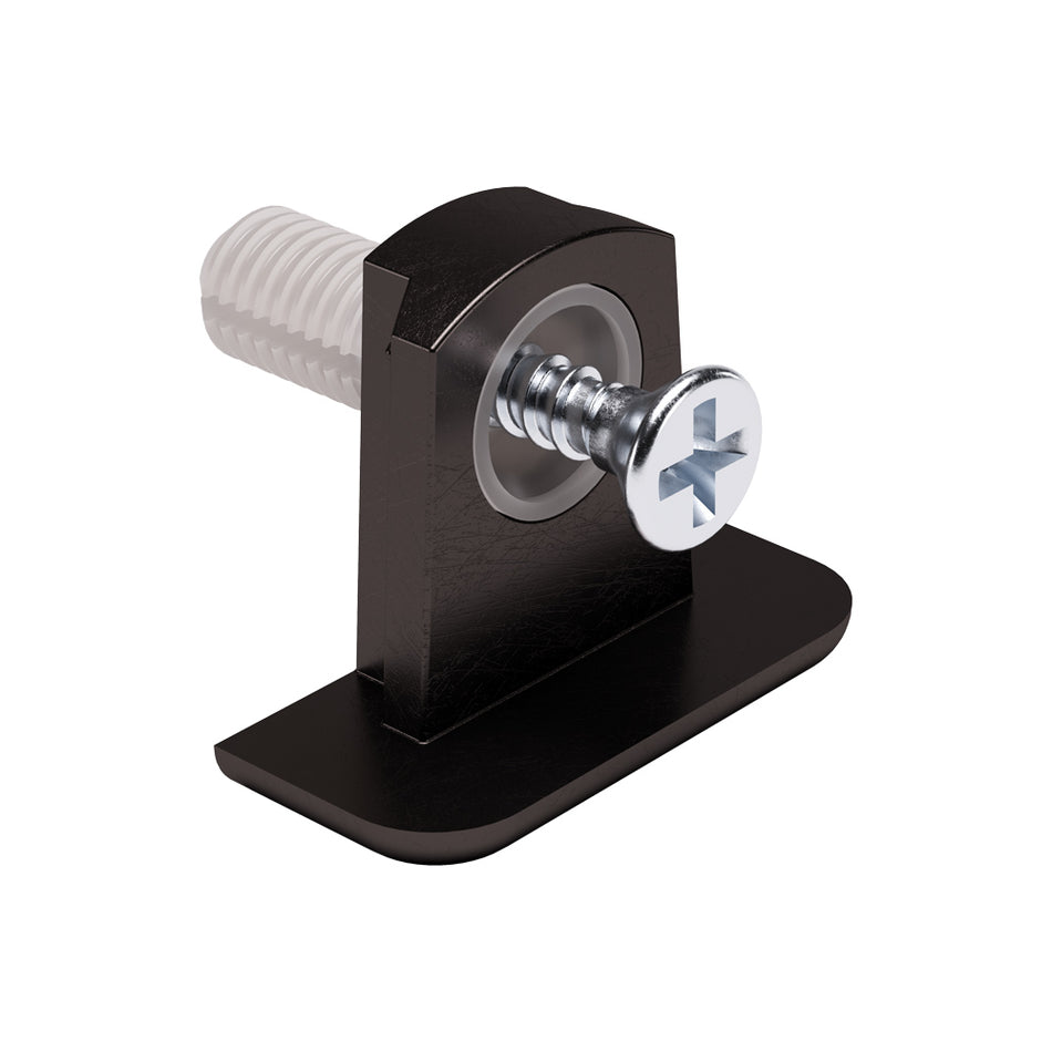 Italiana Ferramenta TRIS 19mm Italiana Ferramenta Shelf sup.bush and screw black Nk