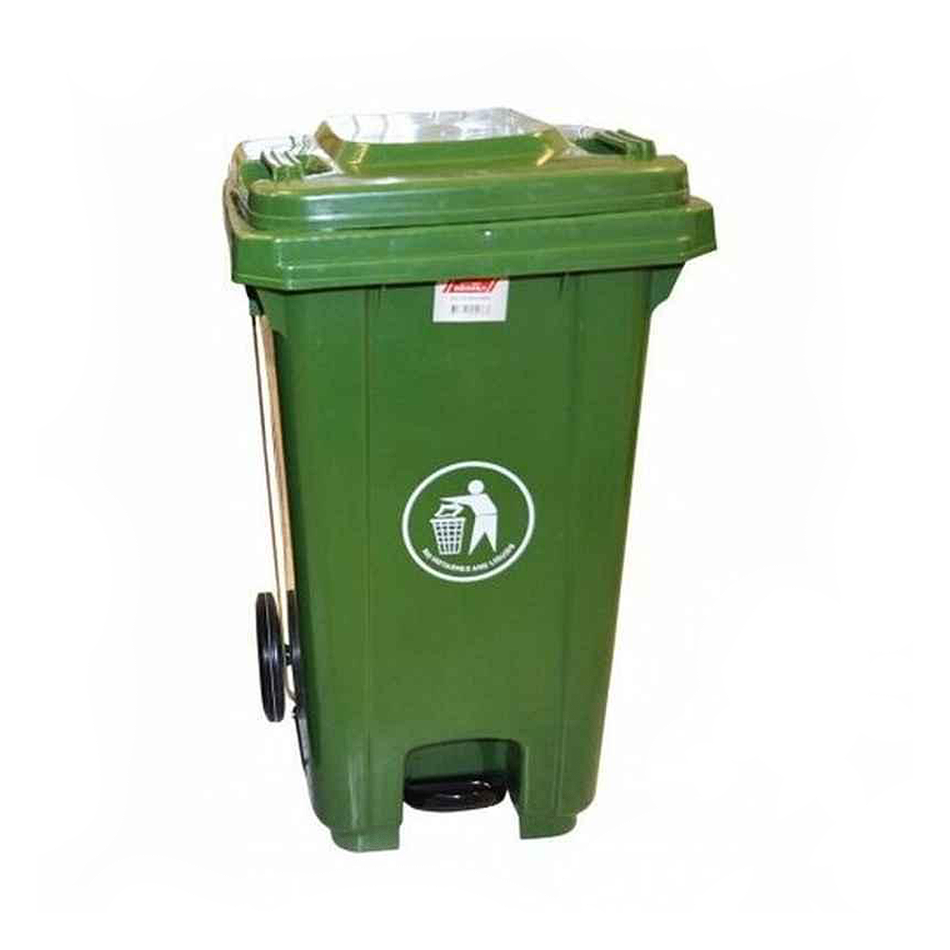 Brooks Pedal Waste Bin BKS-PDL-087 100 Ltrs HDPE Green