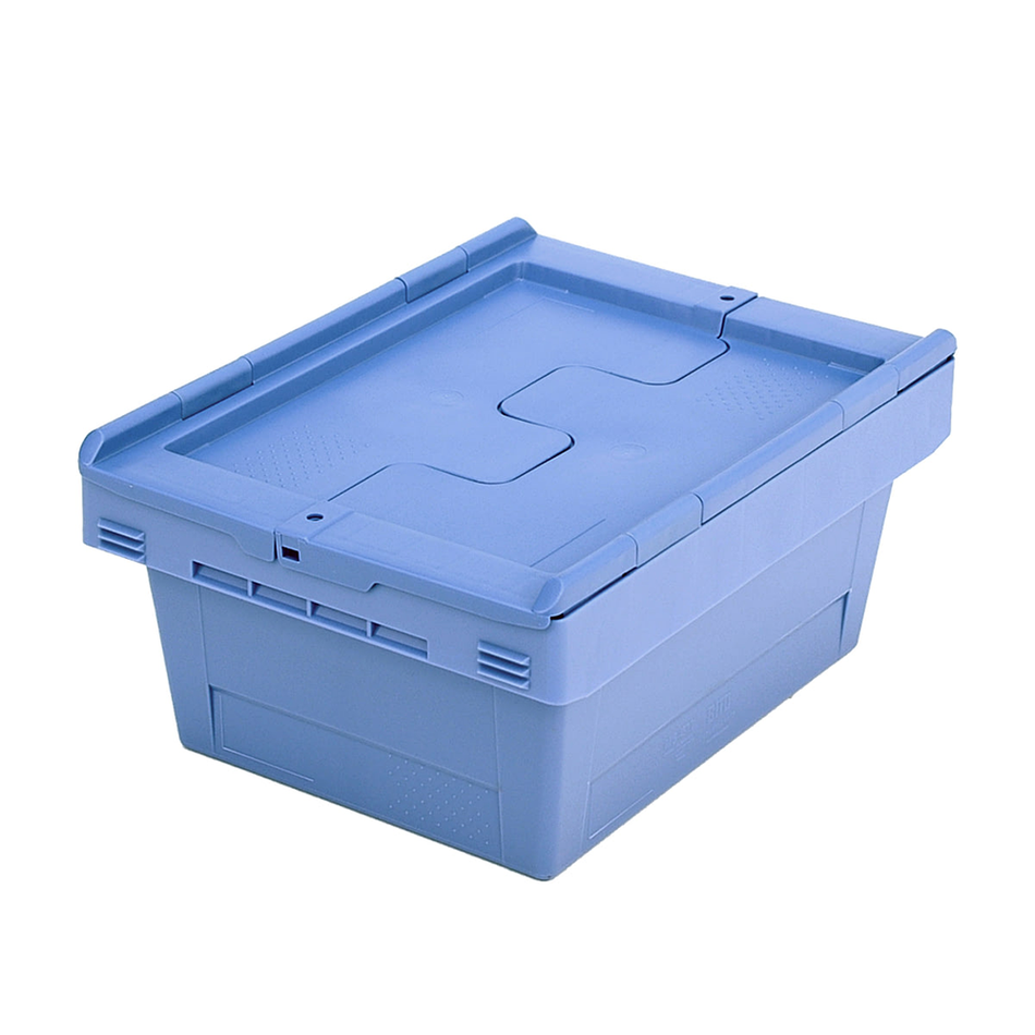 Bito Polypropylene Multi-Purpose Containers With Folding Lid (Dove Blue 410 x 300 x 190mm)