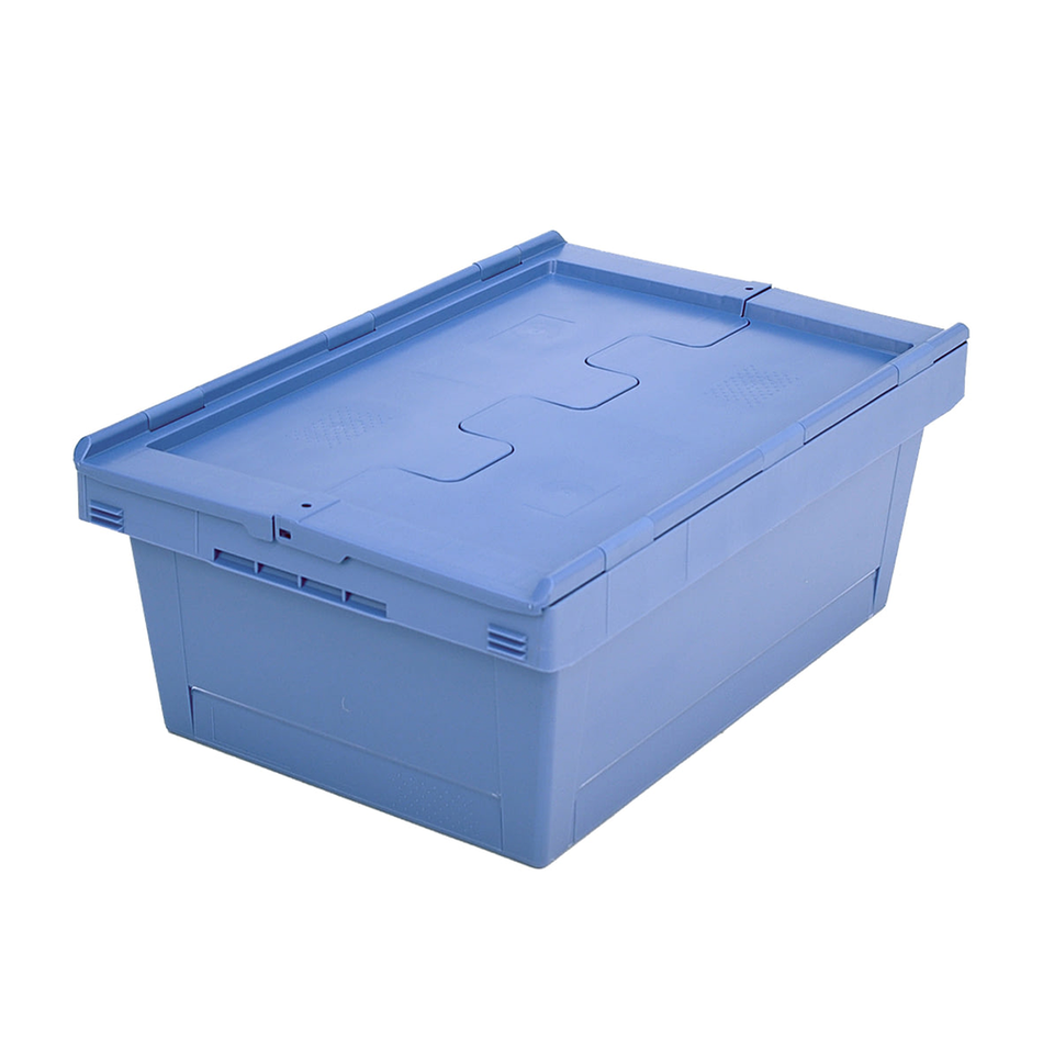 Bito Polypropylene Multi-Purpose Containers With Folding Lid (Dove Blue 610 x 400 x 240mm)