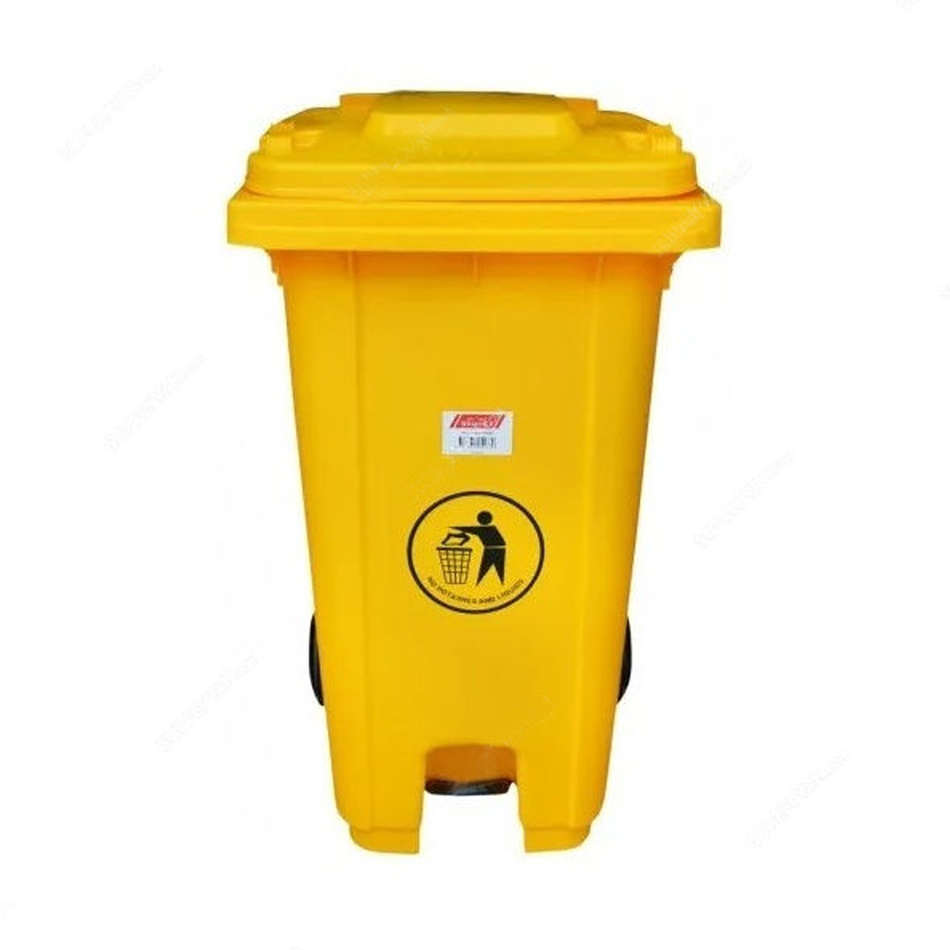 Brooks Pedal Waste Bin BKS-PDL-090 240 Ltrs Yellow