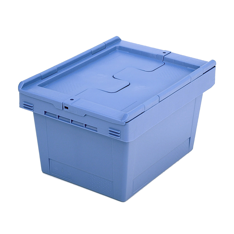 Bito Polypropylene Multi-Purpose Containers With Folding Lid (Dove Blue 410 x 300 x 240mm)