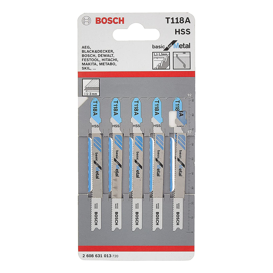 Bosch Jigsaw Cutting Edge Basic for metal Pack of 5