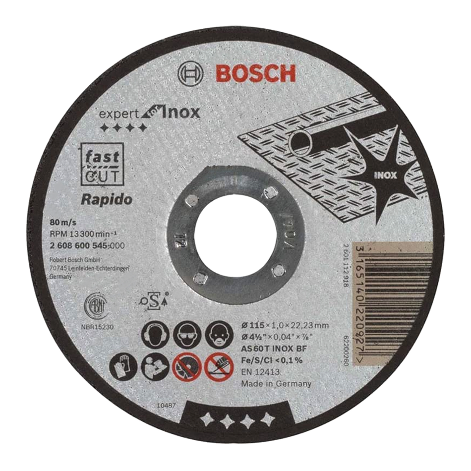 Bosch Cutting Disk Inox Rapido Standard 115 x 22.2 x 1mm