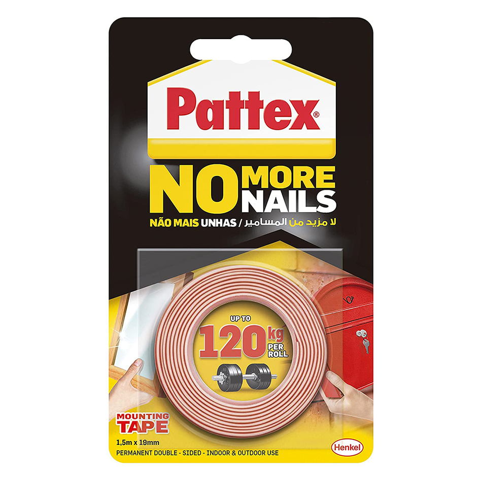 Henkel Pattex Double-Sided Mounting Tape - Adhesion Strength - 120 Kg