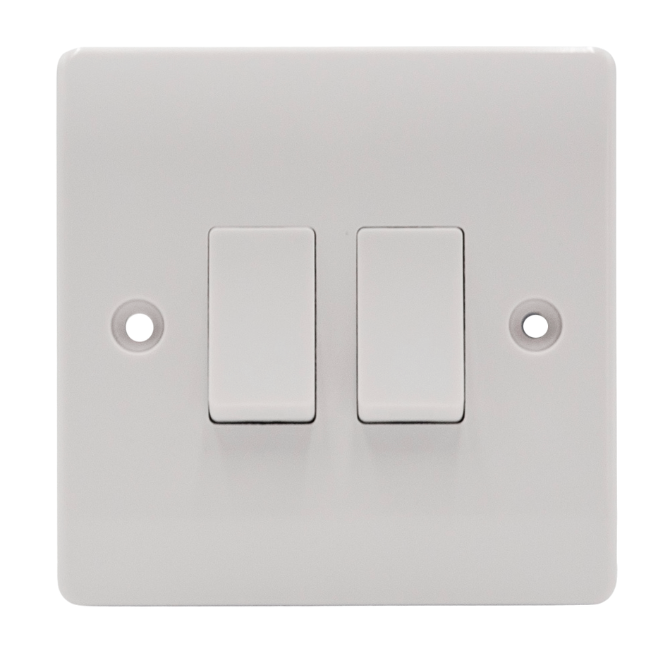 Salex Light Switch 10AX 2 Gang 2 Way