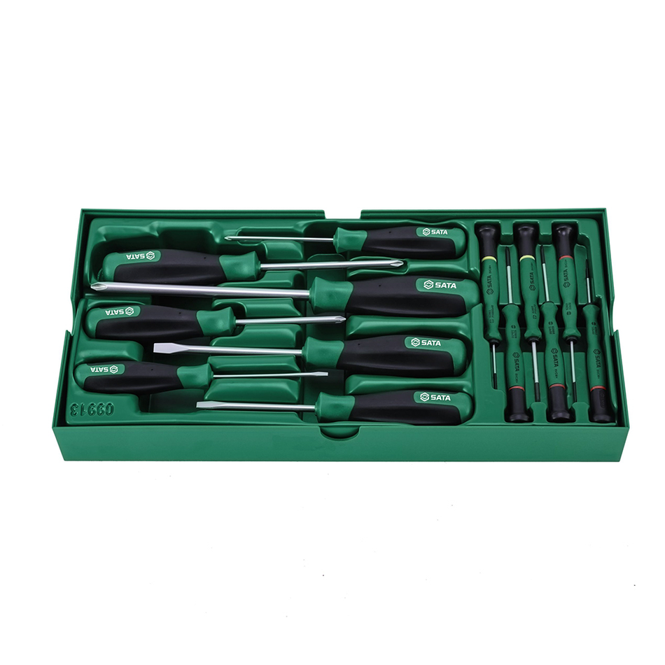 Sata Combination Screwdriver Tray Set -13 Pcs