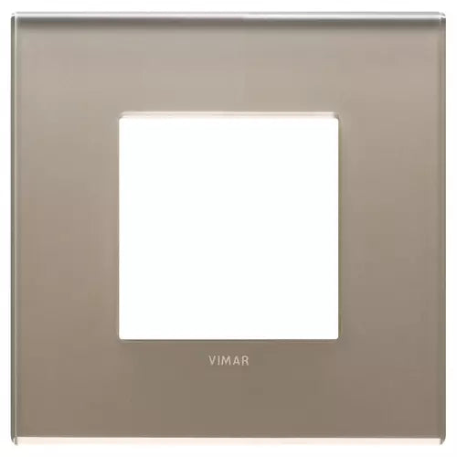 Vimar Plate 2M mirror glass opal brown