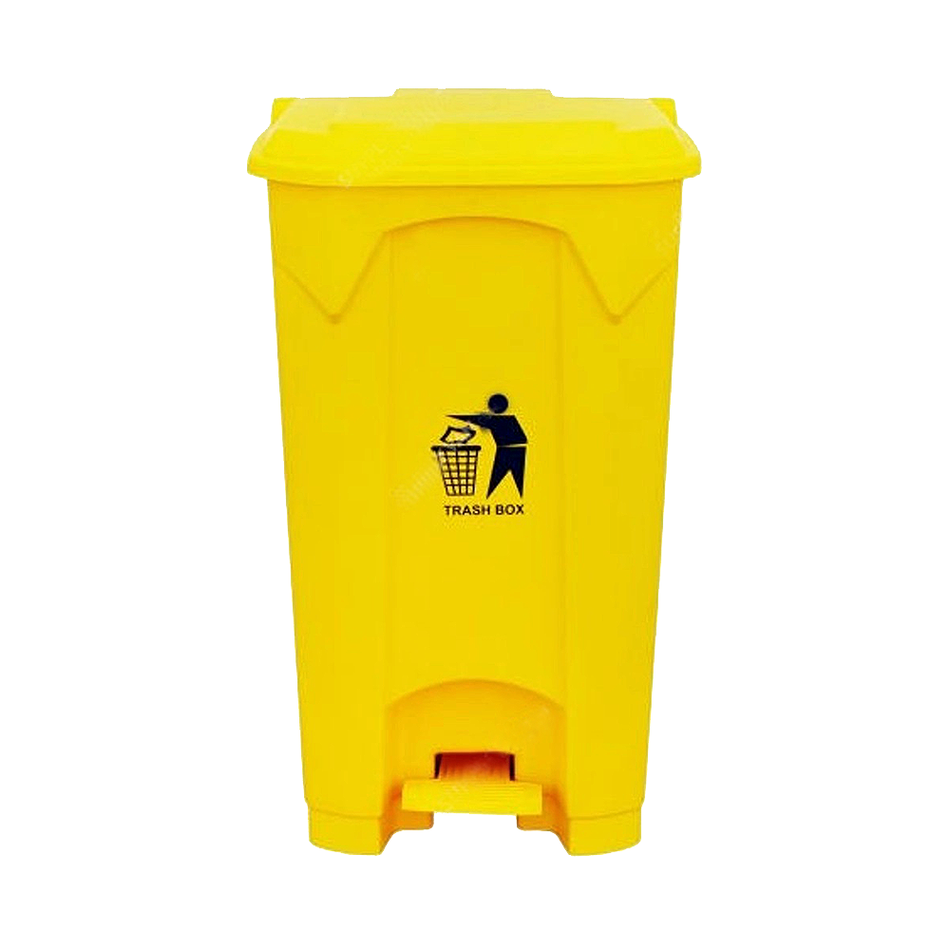 Brooks Pedal Waste Bin BKS-PDL-1188 80 Ltrs Yellow