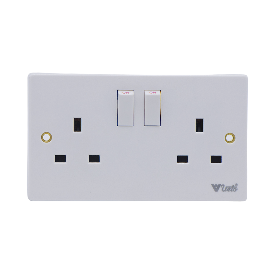 Veto Double Socket 13A