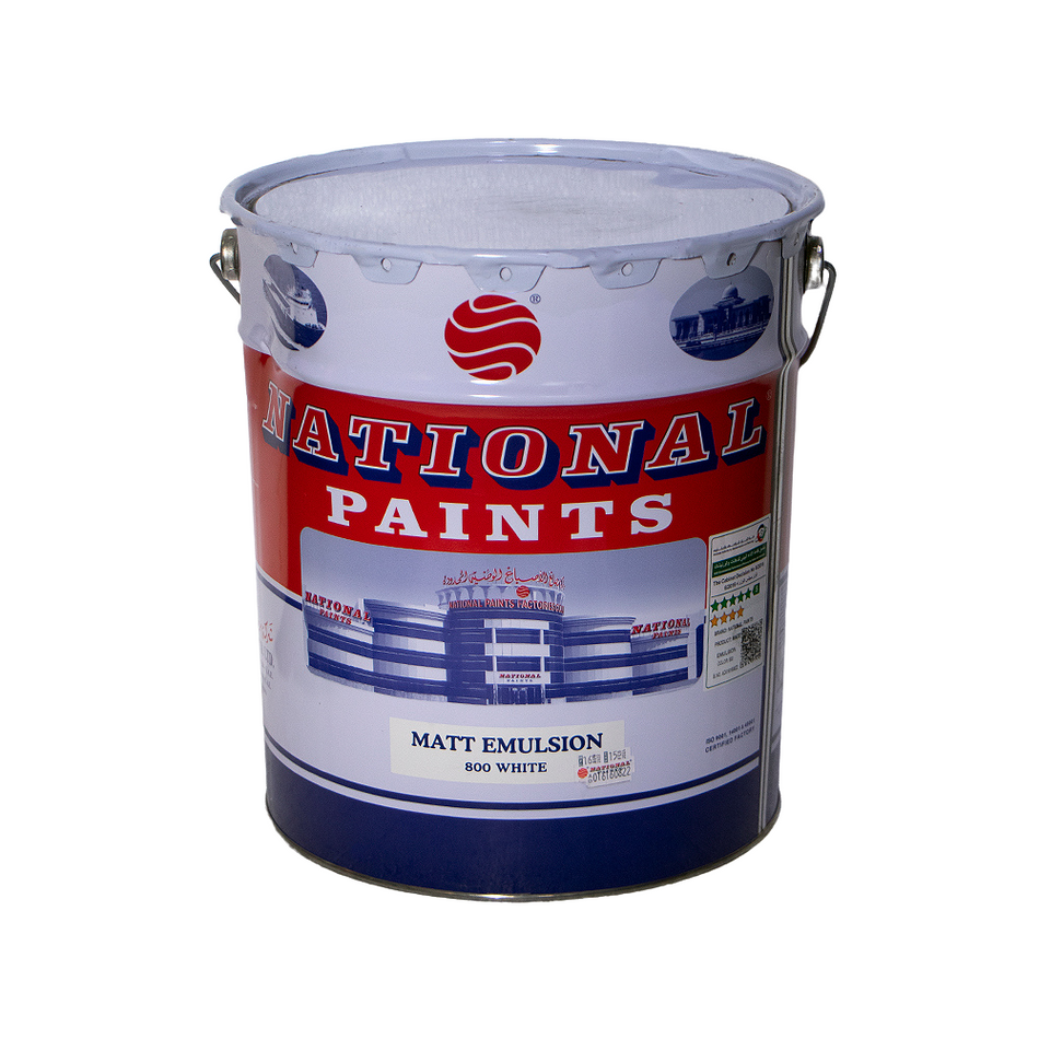 National Paints Emulsion Matt 18L 800 White