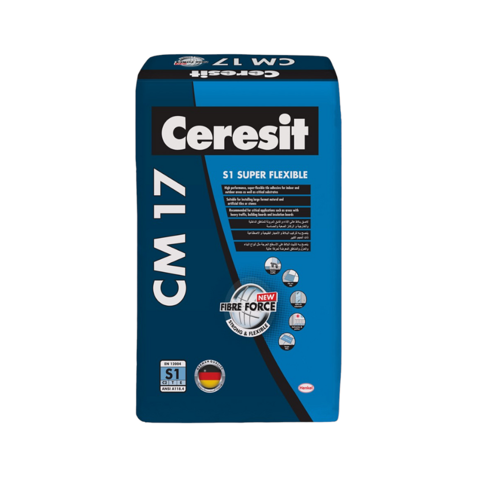 Henkel Polybit Ceresit cm 17 Grey Cementitious Tile Adhesive 25KG