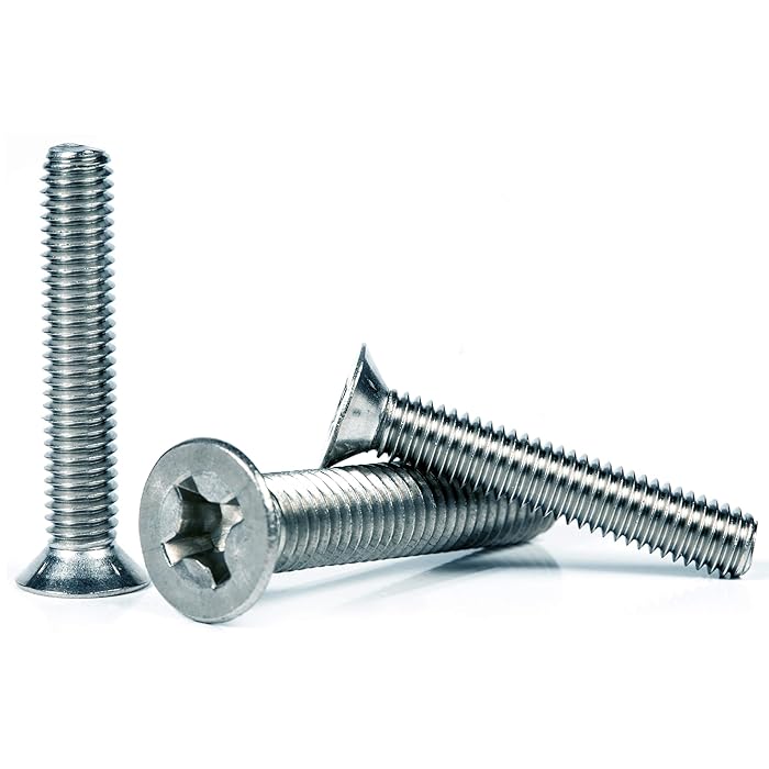 Screws City Screws Flat Head Steel M4 4mm x 60mm Pack of 100