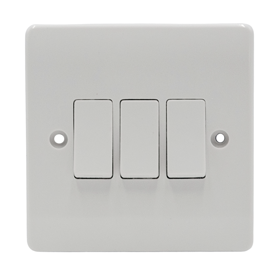 Salex Light Switch 10AX 3 Gang 1 Way