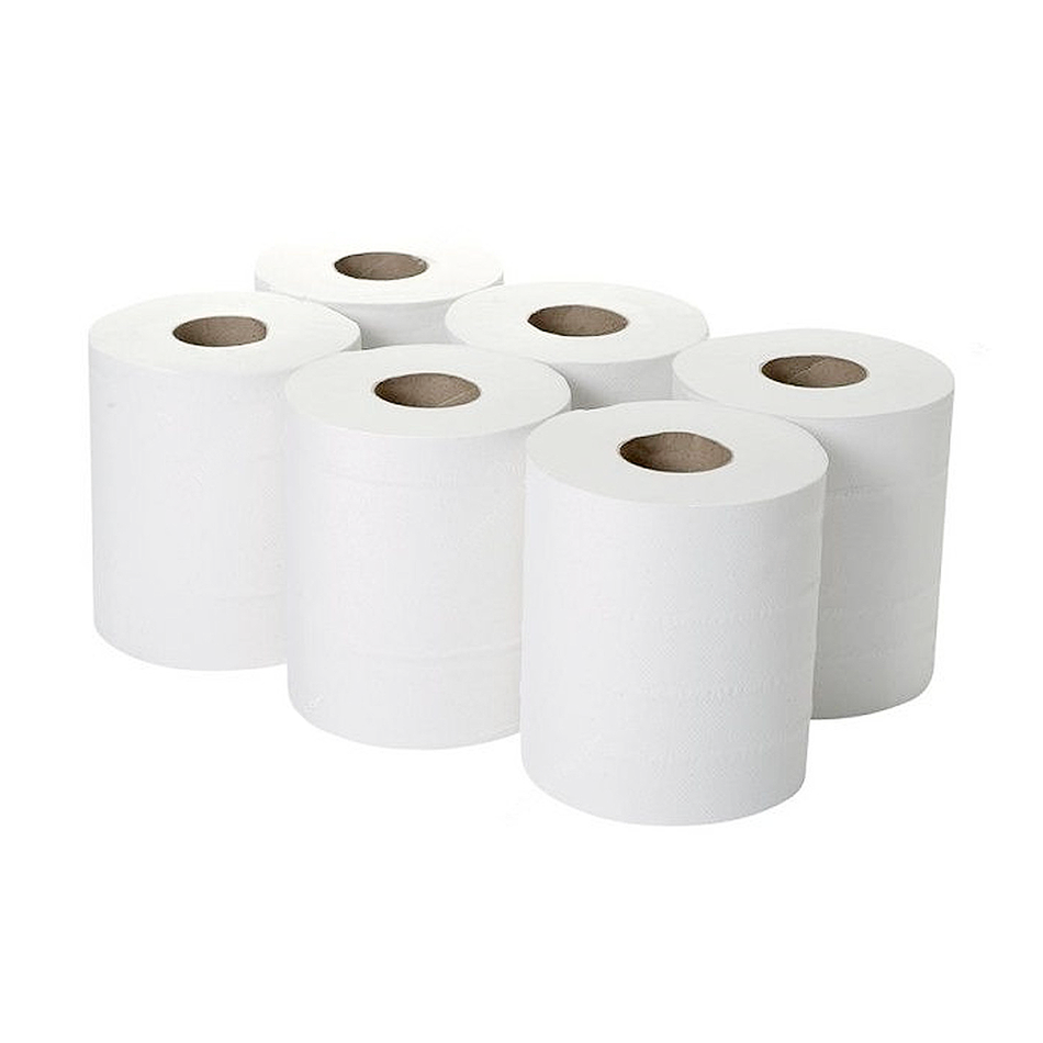 Fine Embossed Autocut Embossed Tissue Roll1 Kg - 1 Bale x 6 Rolls