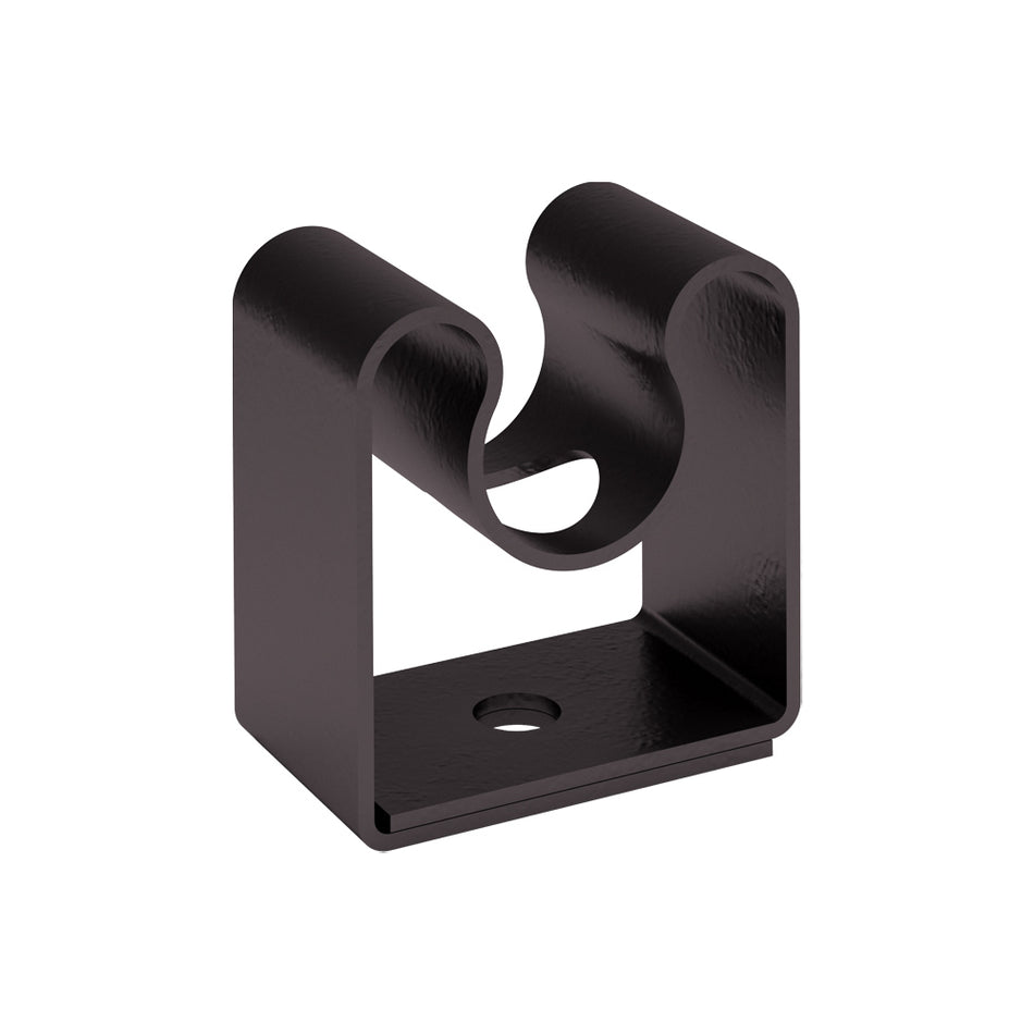 Italiana Ferramenta Plinth clip hole centre 16.5mm steel black