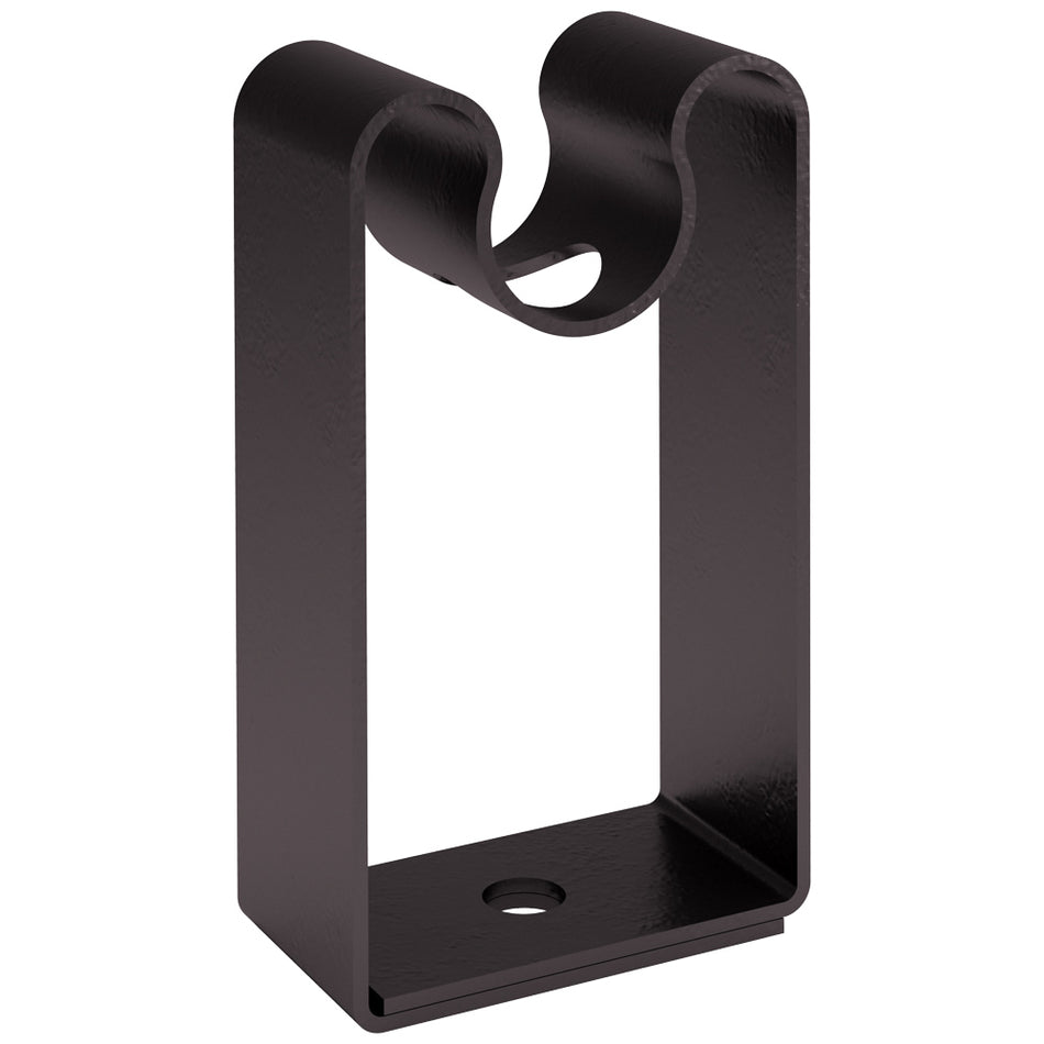 Italiana Ferramenta Plinth clip hole centre 37mm steel black