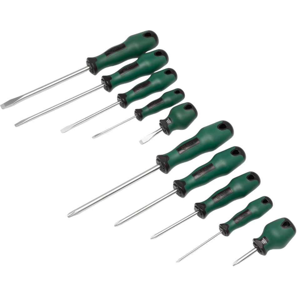 Sata Cushion Grip Combination Screwdriver Pack of 10 Set