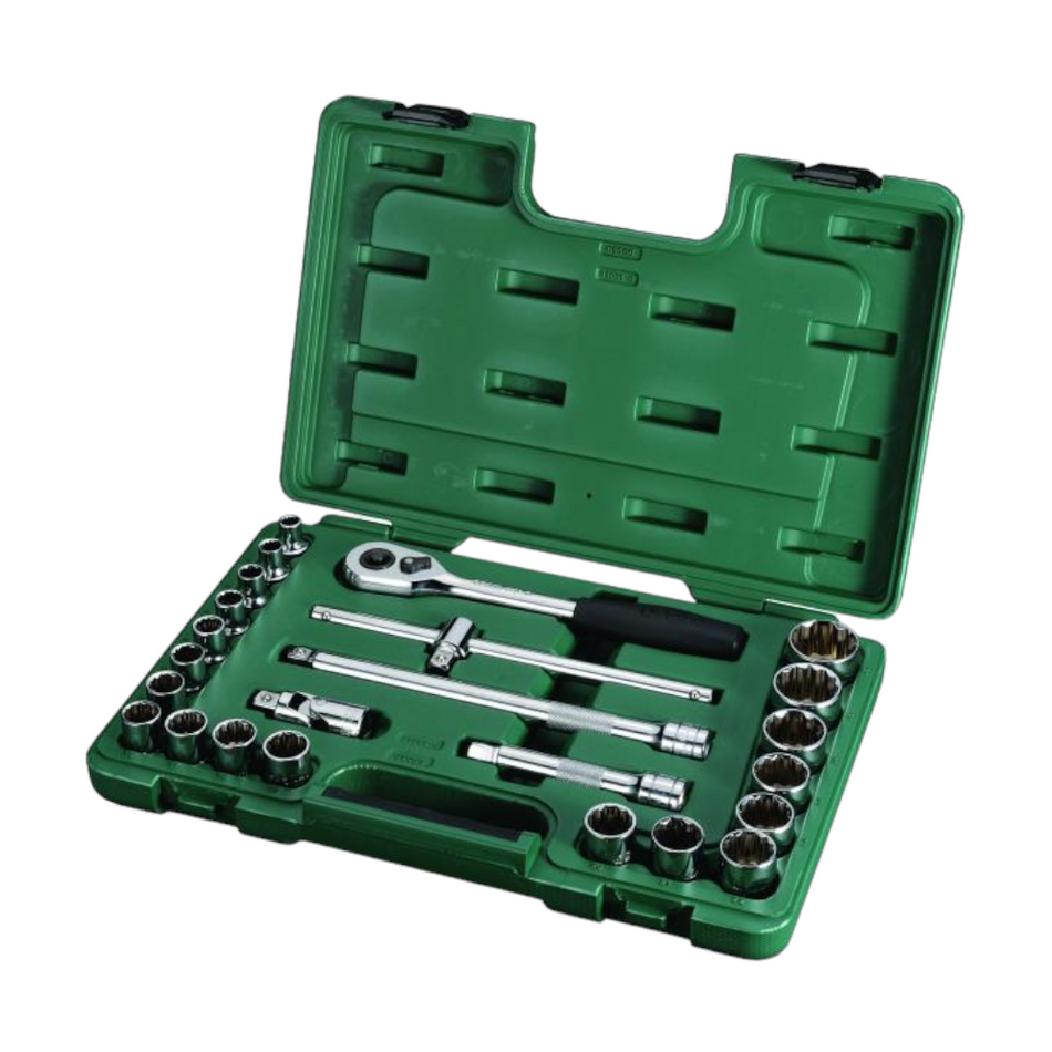 Sata Metric Socket Set 24  Pcs 1/2"