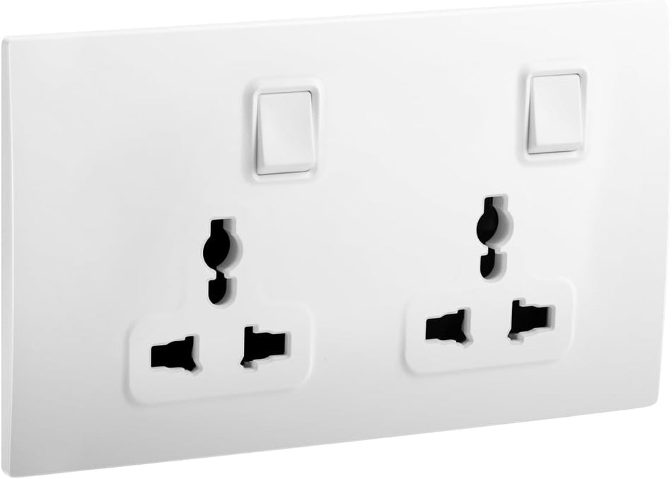 RACO Legrand Switched Socket Outlet White 16 A 250V Double Outlet