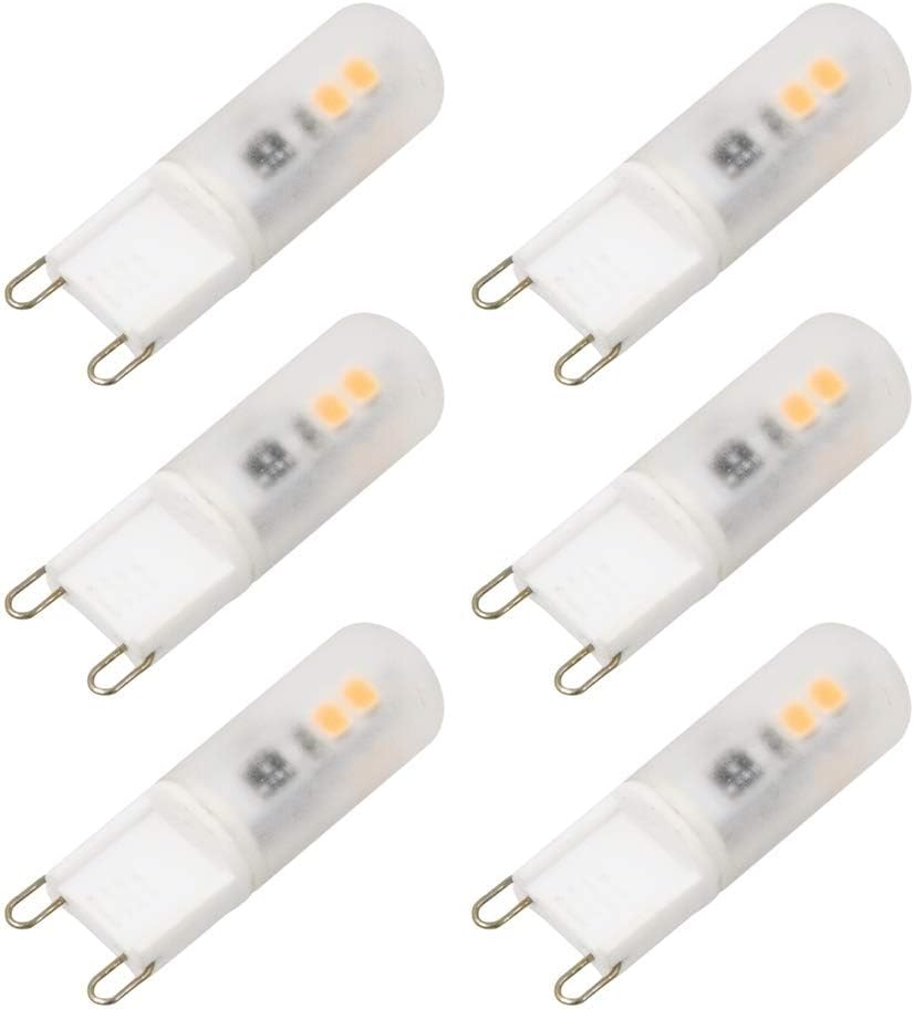 Bonlux 2W G9 LED Capsule Light Bulb Warm White 3000K 18W-20W Pack of 6