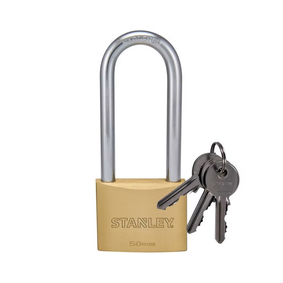 Stanley Padlock Brass 40mm Std Shackle 4 Pcs