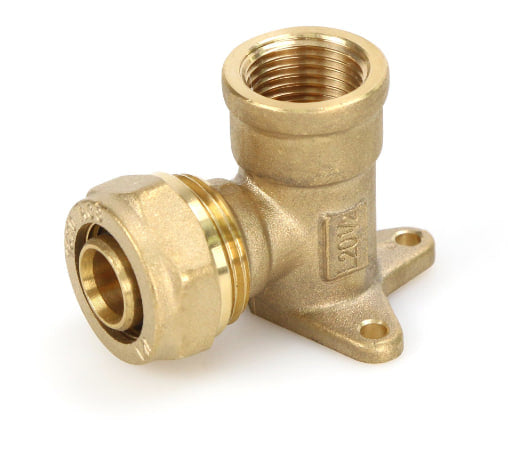 SUNGATOR PEX Brass wall mounted F-Elbow 16X2.2X1/2"