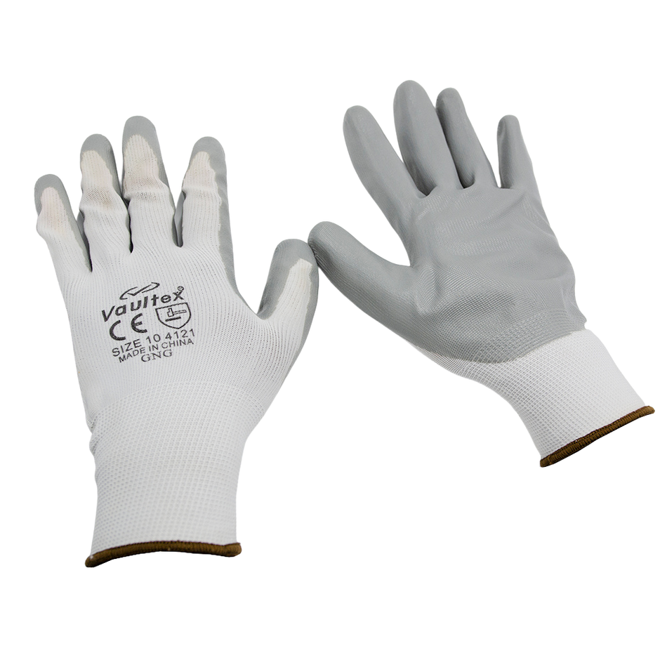 Vaultex Hand Gloves Latex Coated - Grey Per Pai)