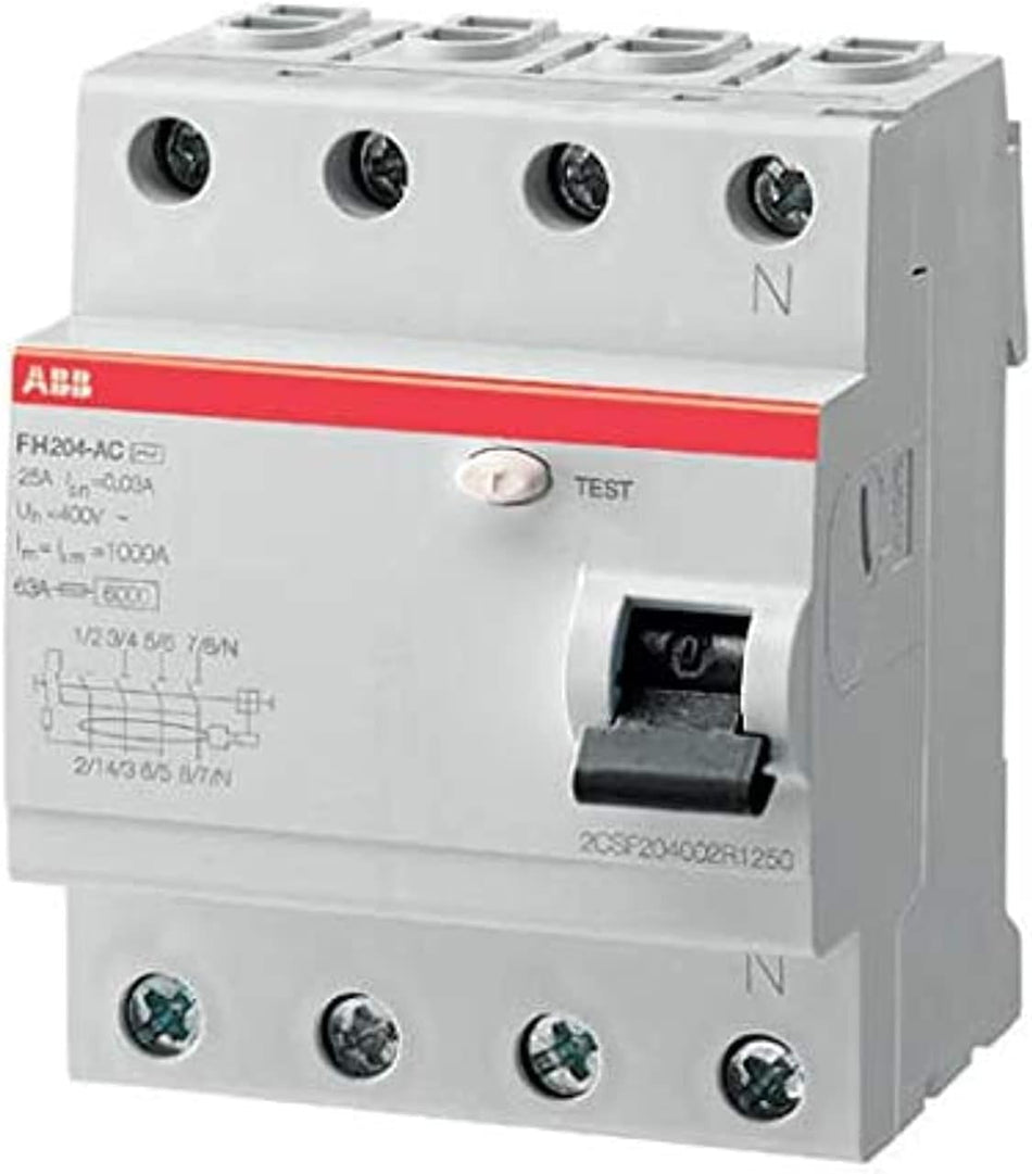 ABB  Circuit Breaker 40A 4 Pole 30mA Earth Leakage