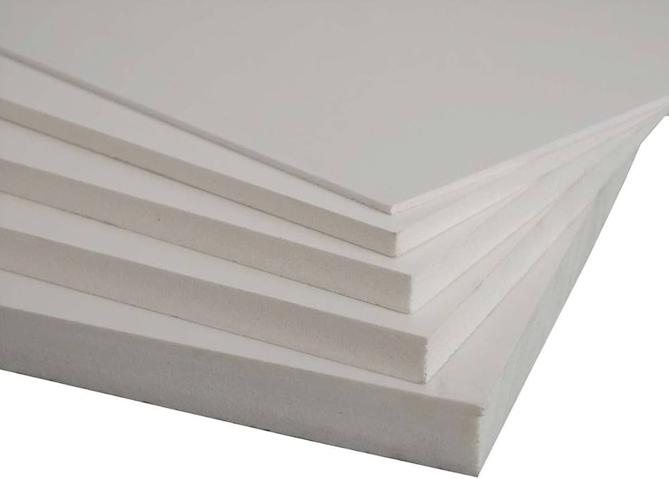 Foamacell PVC Foam Board Sheet 12" x 24" White  10mm Thickness