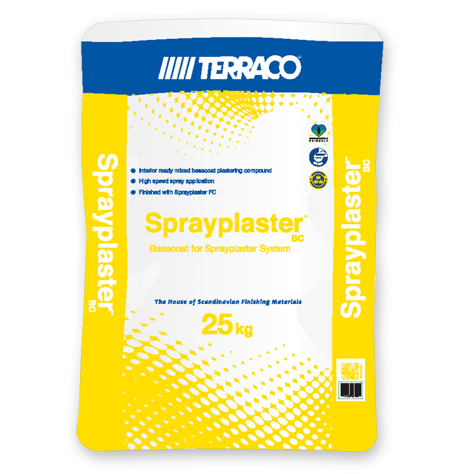 Terraco Spray Plaster Basecoat 25Kg