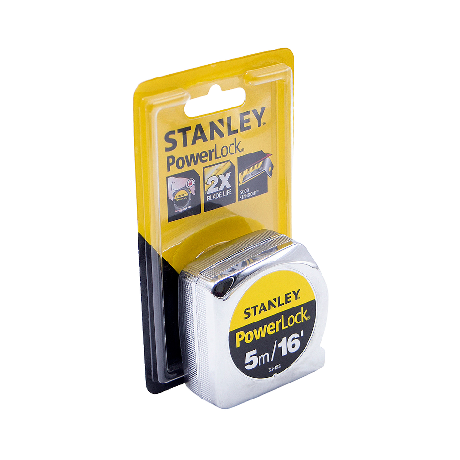 Stanley Short Measuring Tape 15m 10mm Yellow