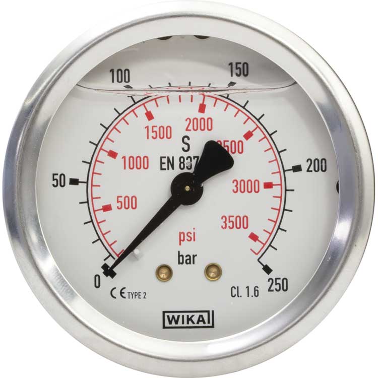 WIKA Pressure gauge  0-400 63 mm 1/4"M