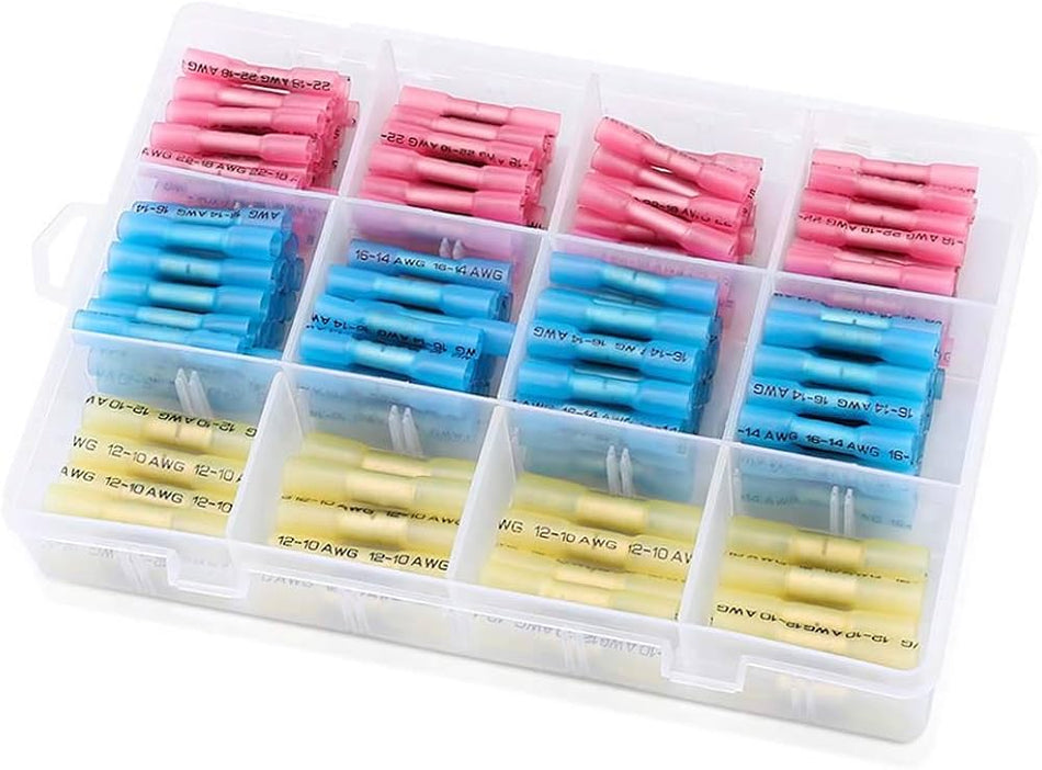 Heat Shrink Connectors Kit 200Pcs 3 Colors / 3 Sizes