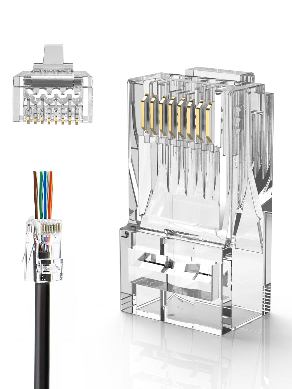 CableCreation Pass Through Connectors RJ45 Pack of 100