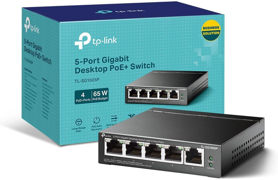 TP-Link 5-Port Gigabit Desktop PoE Switch with 4-Port PoE+