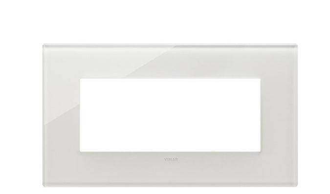 Vimar Eikon Exe Plate 5M Glass Milky White