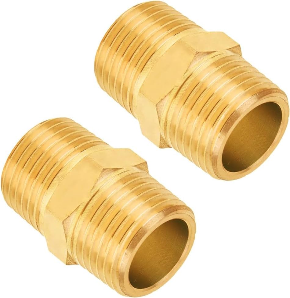 Biella Brass hex nipple