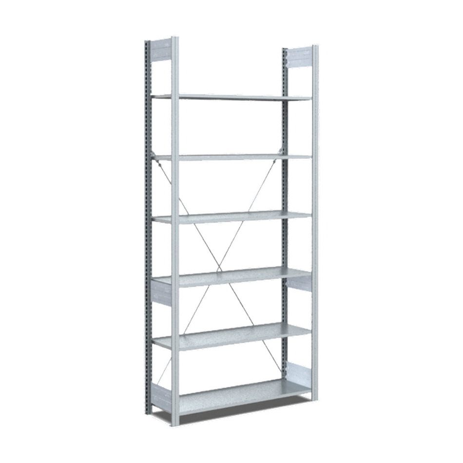 Bito Galvanized Steel Archive Shelving (Silver 2200 x 808 x 324mm)