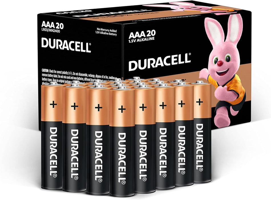 Duracell AAA 1.5V Alkaline LR03 Pack of 20