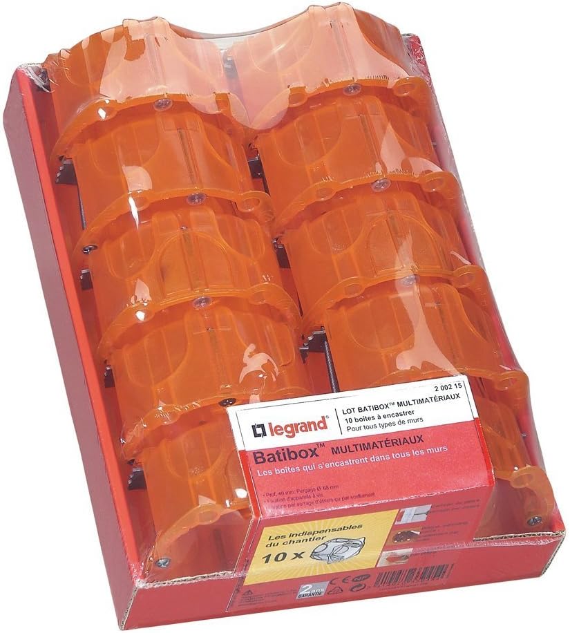 Legrand Batibox Mounting Boxes 10-Pack, Yellow, 200215