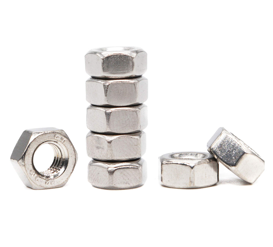 binifiMux Stainless Steel Silver Tone M8-1.25mm Hex Nuts 304 30Pcs