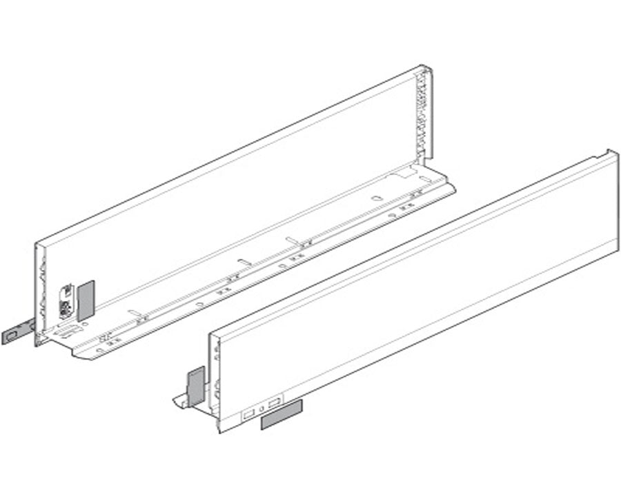 Blum LEGRABOX pure K Height Terra Black Size: 350mm 770K3502S