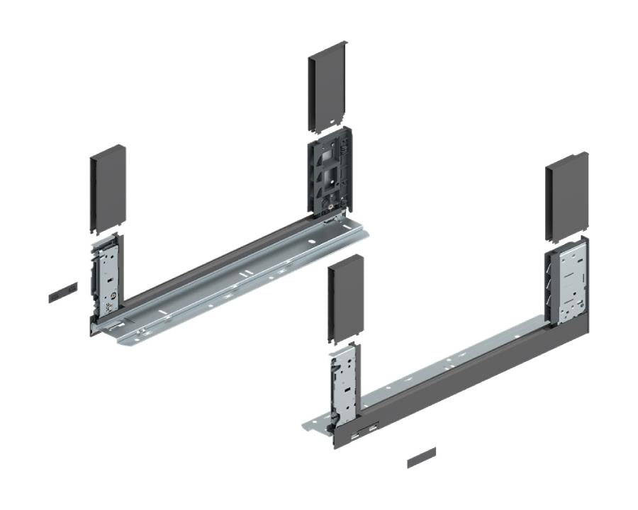 Blum LEGRABOX free drawer side, C height, 500mm, Orion Grey R&L 780C5002S