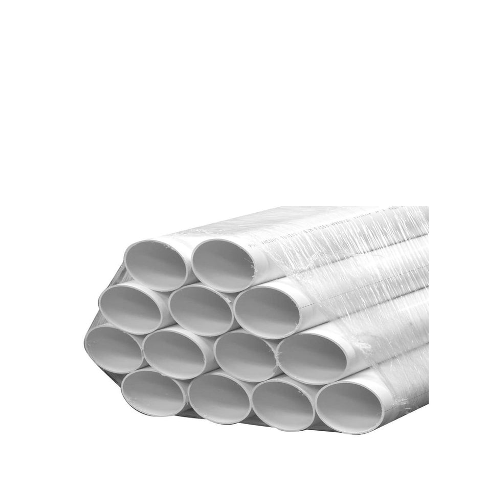 Atlas PVC Pipe White BS 3505 Class-E (15 Bar) 4 m Lgth