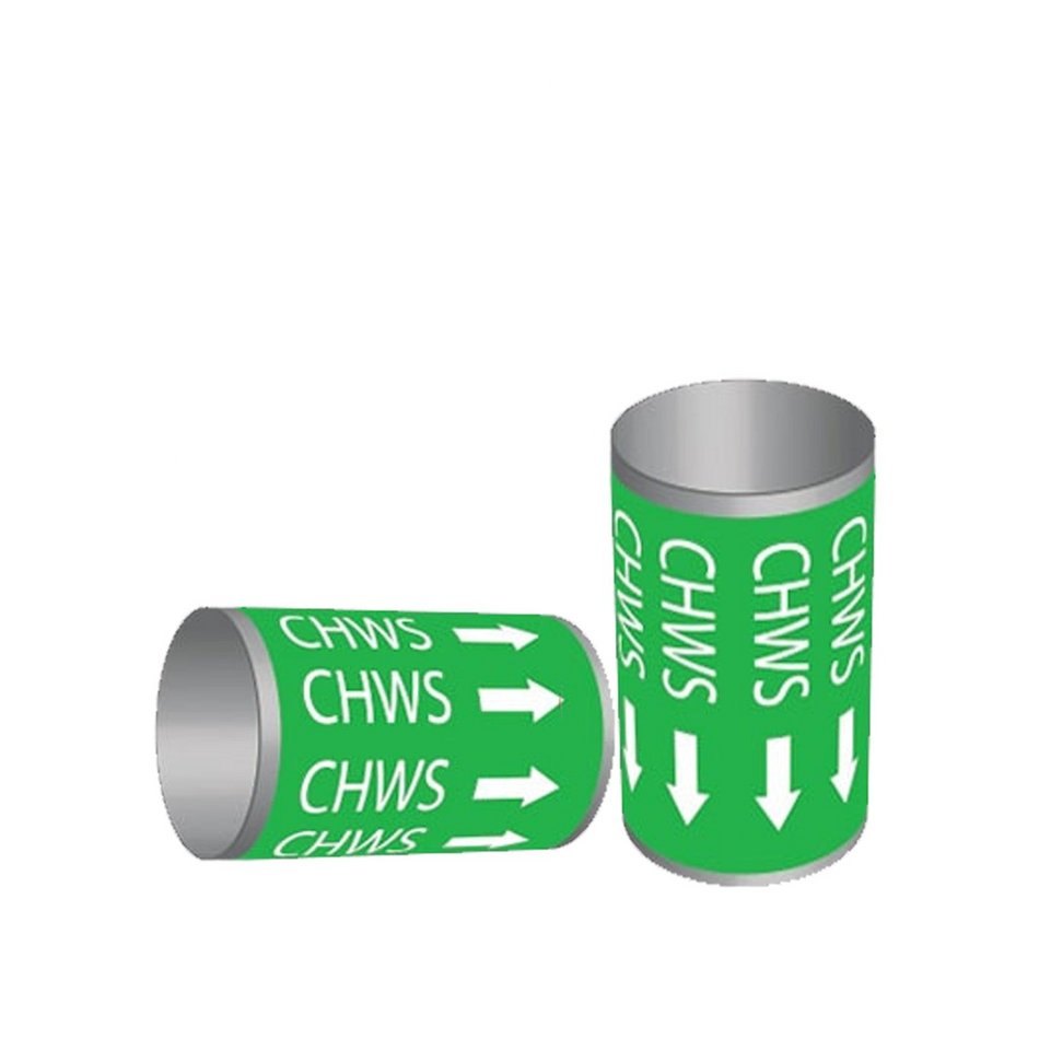 ANBI Identification Labels for CHWS with Arrow (Chilled Water Supply)