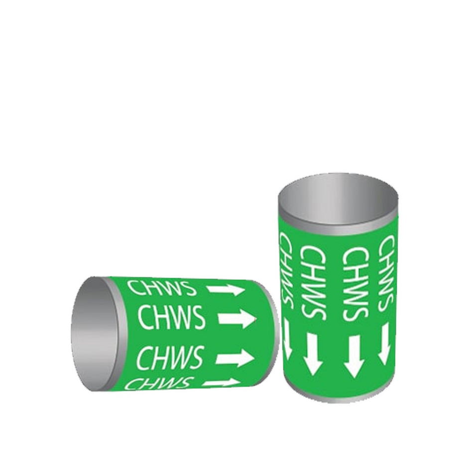 Identification Labels for CHWS with Arrow (Chilled Water Supply)