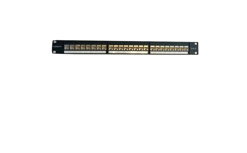 Giffex Patch Panel 24 Port Cat 6 Black