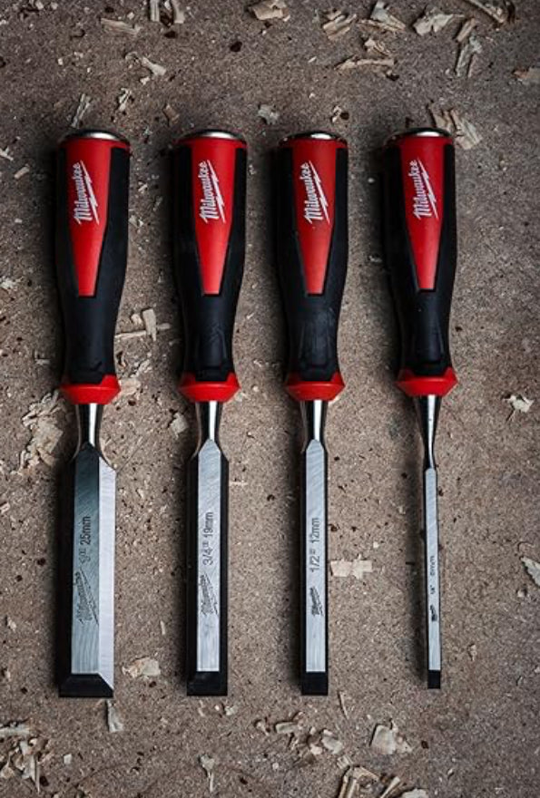 Milwaukee - Beveled Edge Chisels Set 4 Piece - MLW4932479897