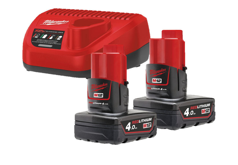 Milwaukee M12NRG-402 4.0Ah Battery & Charger Set – 4933459211